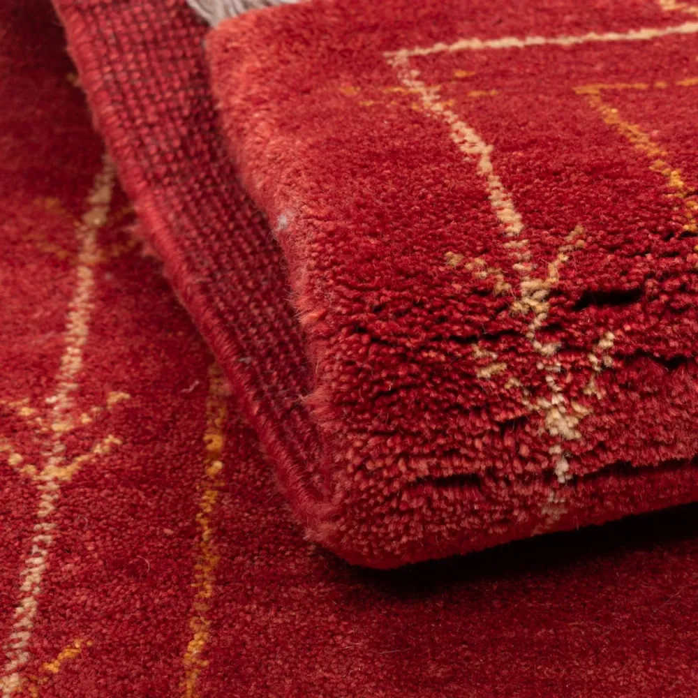 Gabbeh teppe - Loribaft persisk teppe - 126 x 85 cm - rød