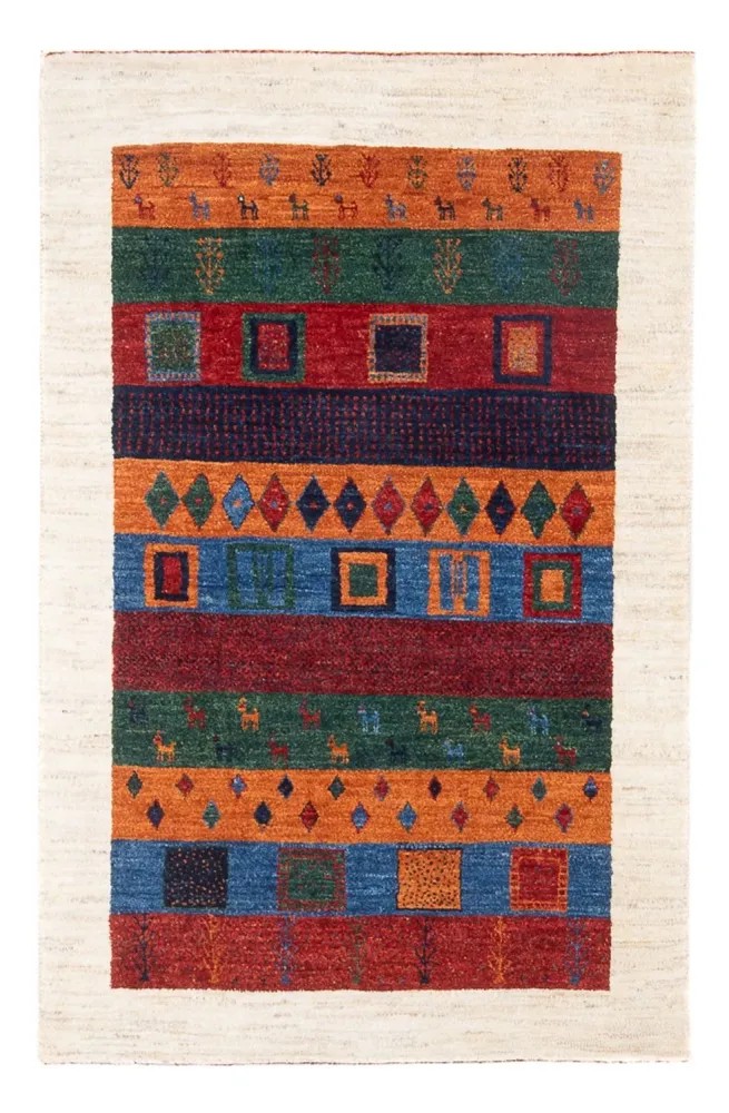 Gabbeh teppe - Loribaft persisk teppe - 129 x 83 cm - flerfarget