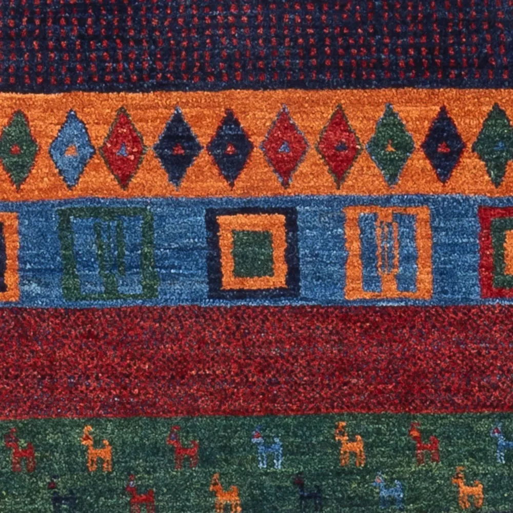 Gabbeh teppe - Loribaft persisk teppe - 129 x 83 cm - flerfarget