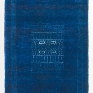 Gabbeh teppe - Loribaft persisk teppe - 132 x 75 cm - mørkeblå