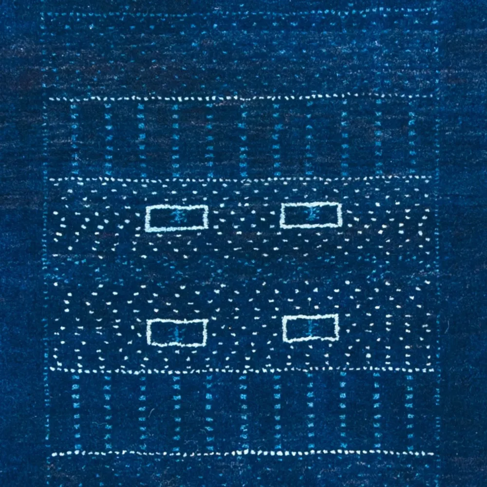 Gabbeh teppe - Loribaft persisk teppe - 132 x 75 cm - mørkeblå