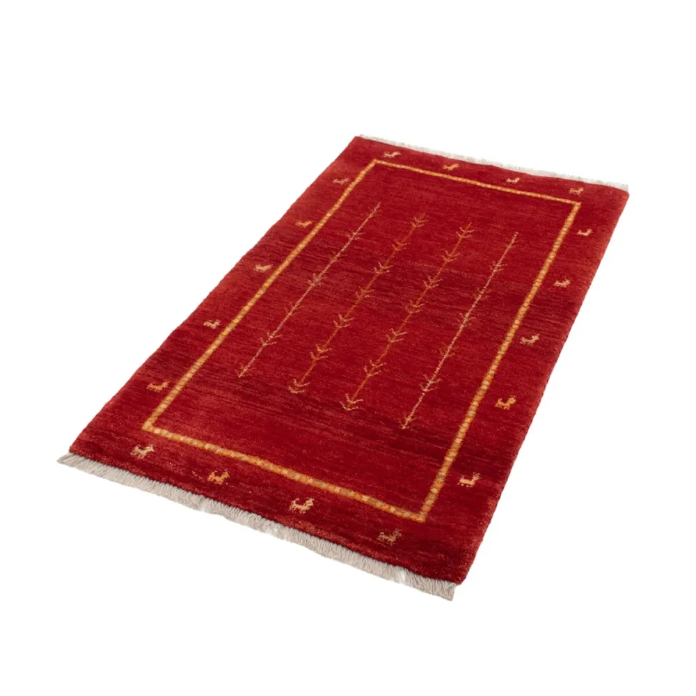 Gabbeh teppe - Loribaft persisk teppe - 133 x 84 cm - rød