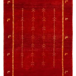 Gabbeh teppe - Loribaft persisk teppe - 133 x 84 cm - rød