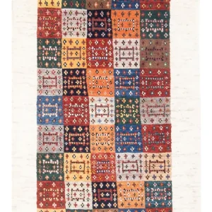 Gabbeh teppe - Loribaft persisk teppe - 136 x 85 cm - flerfarget