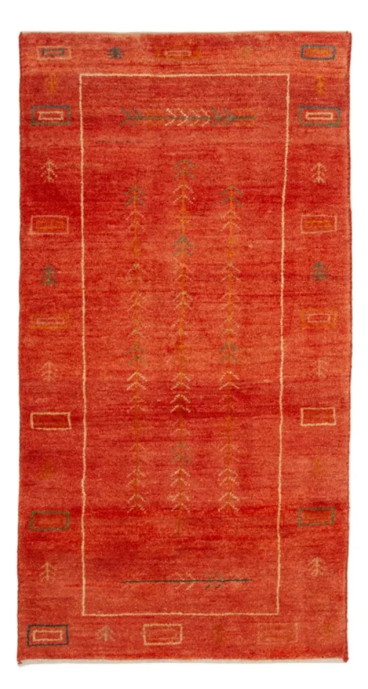 Gabbeh teppe - Loribaft persisk teppe - 146 x 68 cm - lys rød