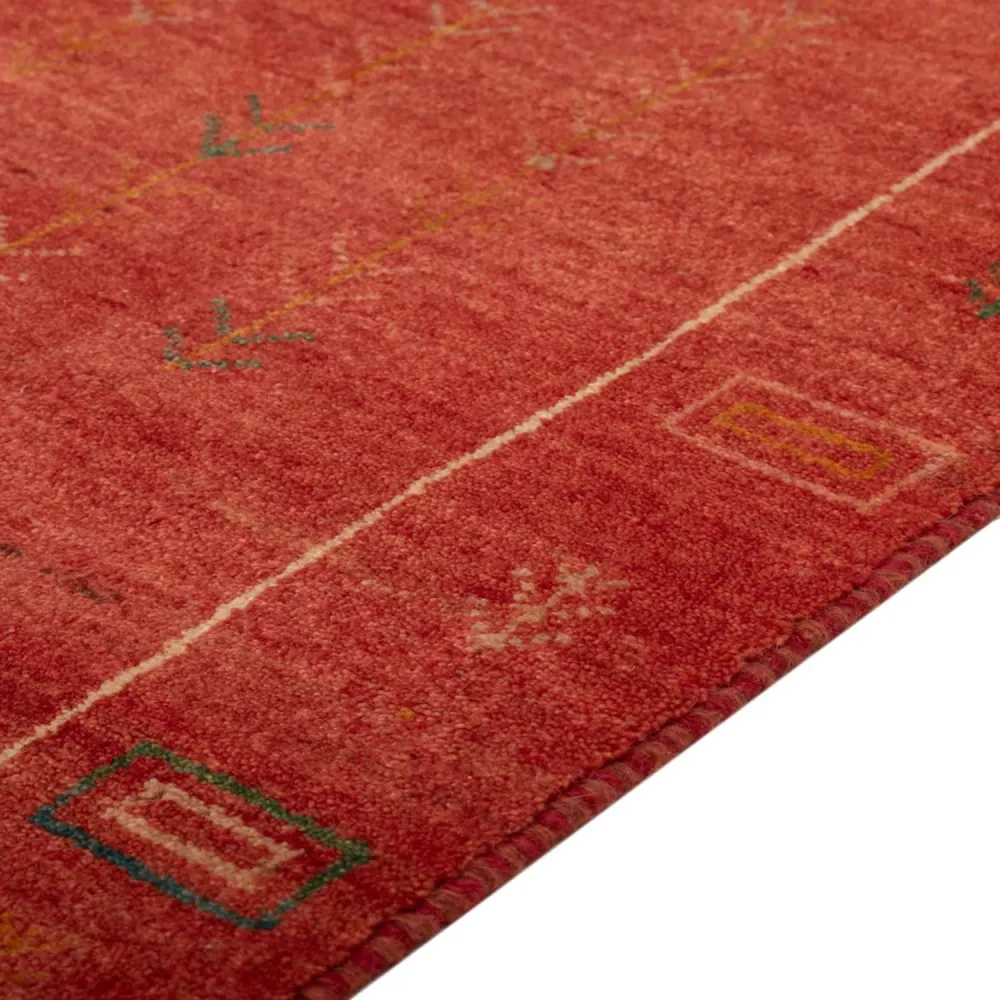 Gabbeh teppe - Loribaft persisk teppe - 146 x 68 cm - lys rød