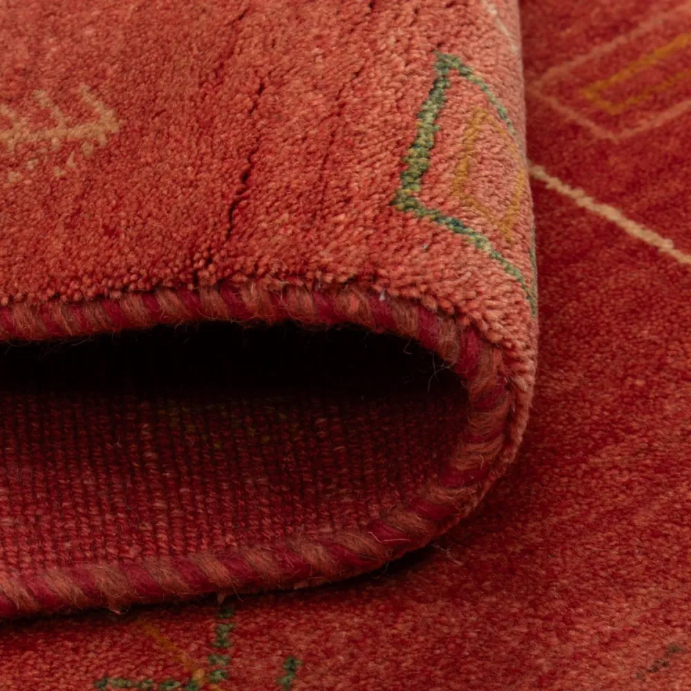 Gabbeh teppe - Loribaft persisk teppe - 146 x 68 cm - lys rød