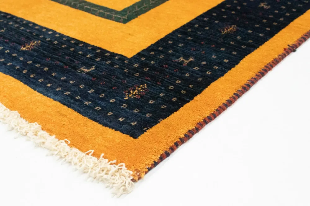 Gabbeh teppe - Loribaft persisk teppe - 148 x 100 cm - gull