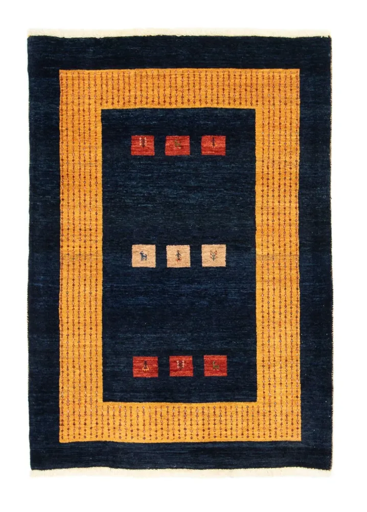 Gabbeh teppe - Loribaft persisk teppe - 152 x 105 cm - mørkeblå