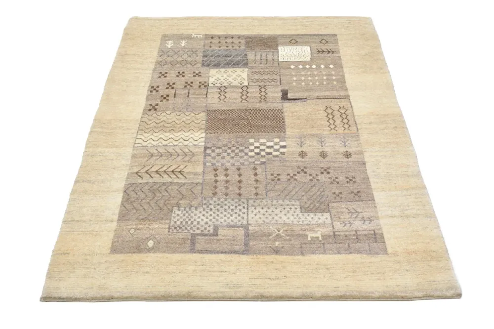 Gabbeh teppe - Loribaft persisk teppe - 156 x 110 cm - sand