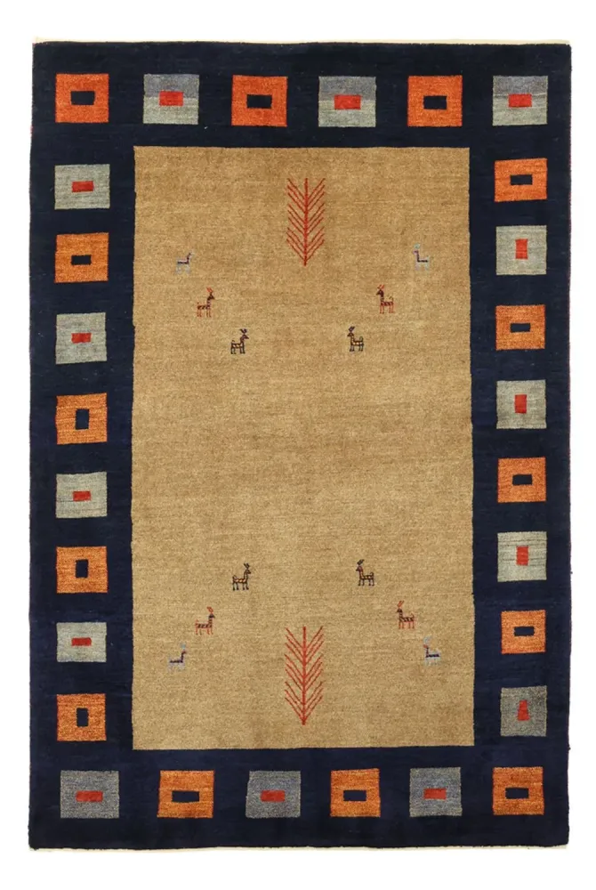 Gabbeh teppe - Loribaft persisk teppe - 156 x 105 cm - flerfarget