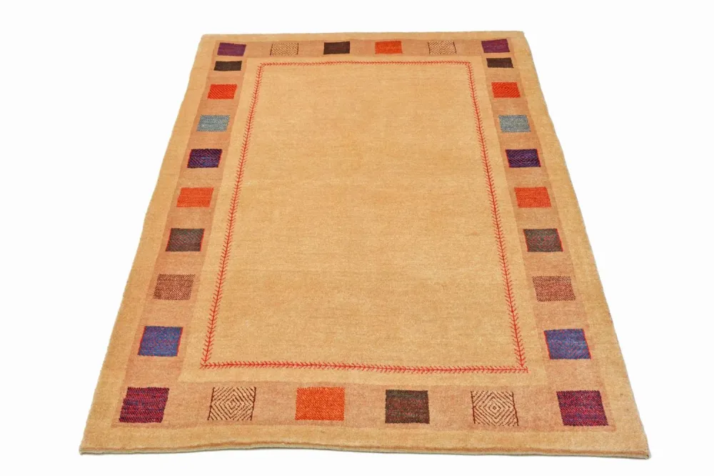 Gabbeh teppe - Loribaft persisk teppe - 158 x 104 cm - gul