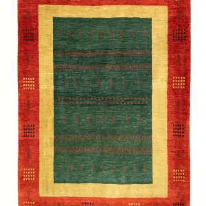 Gabbeh teppe - Loribaft persisk teppe - 181 x 127 cm - grønn