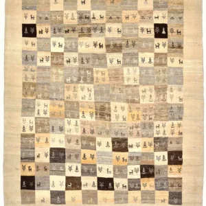 Gabbeh teppe - Loribaft persisk teppe - 191 x 154 cm - lysebrun
