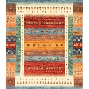 Gabbeh teppe - Loribaft persisk teppe - 197 x 151 cm - flerfarget