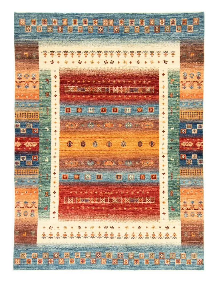 Gabbeh teppe - Loribaft persisk teppe - 197 x 151 cm - flerfarget
