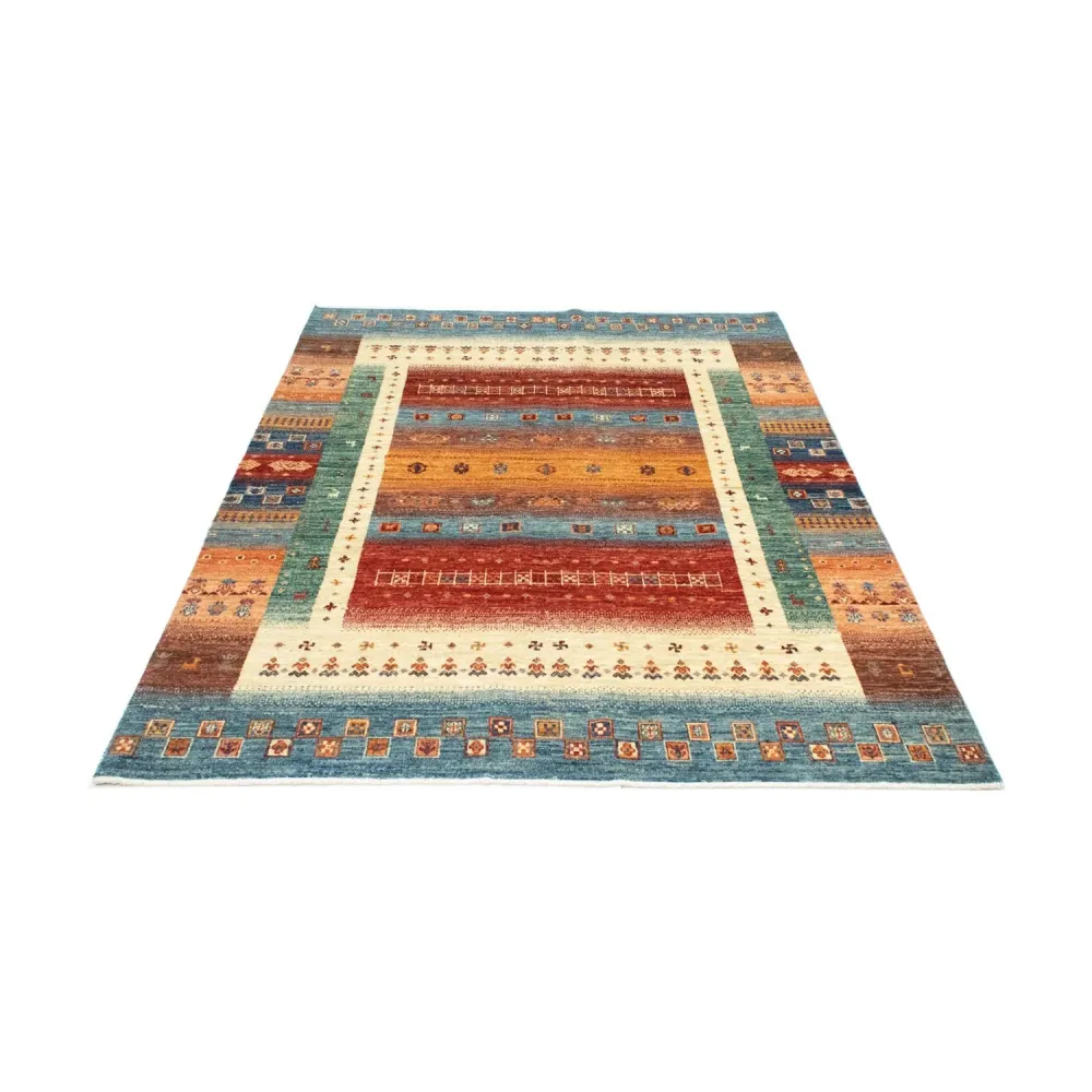 Gabbeh teppe - Loribaft persisk teppe - 197 x 151 cm - flerfarget