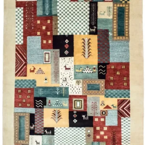 Gabbeh teppe - Loribaft persisk teppe - 198 x 150 cm - farget