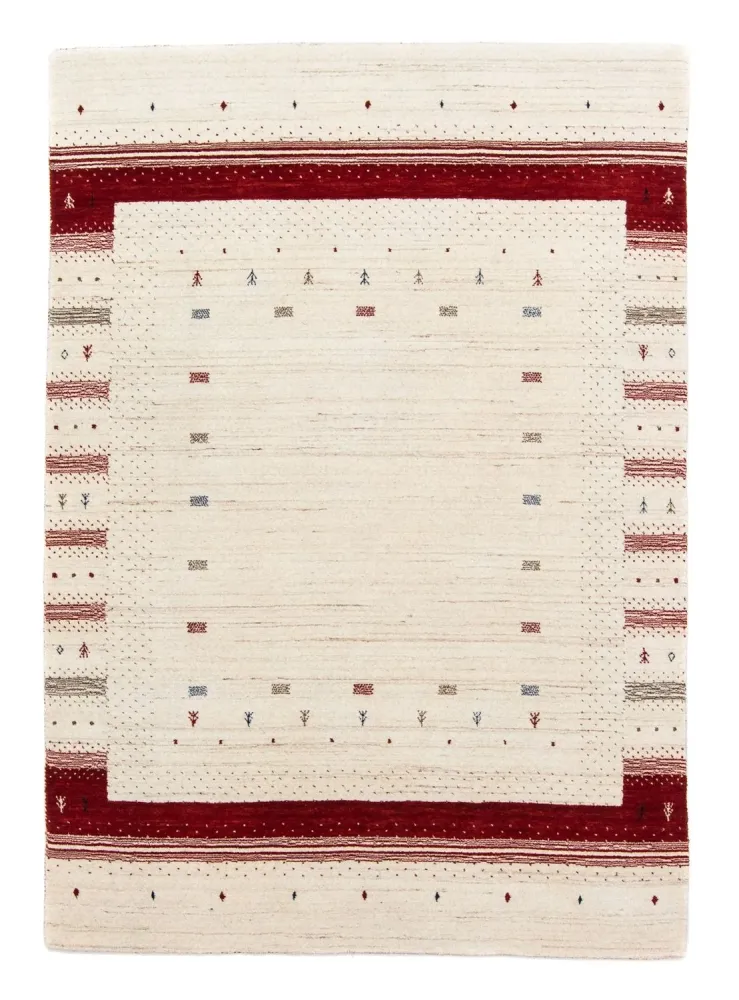 Gabbeh teppe - Loribaft persisk teppe - 198 x 140 cm - beige