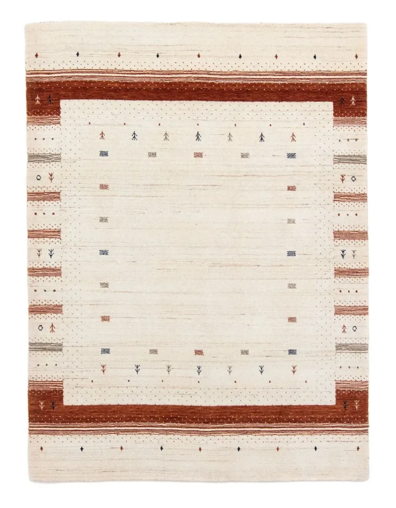 Gabbeh teppe - Loribaft persisk teppe - 201 x 146 cm - beige