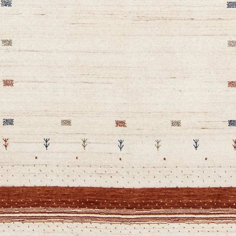 Gabbeh teppe - Loribaft persisk teppe - 201 x 146 cm - beige