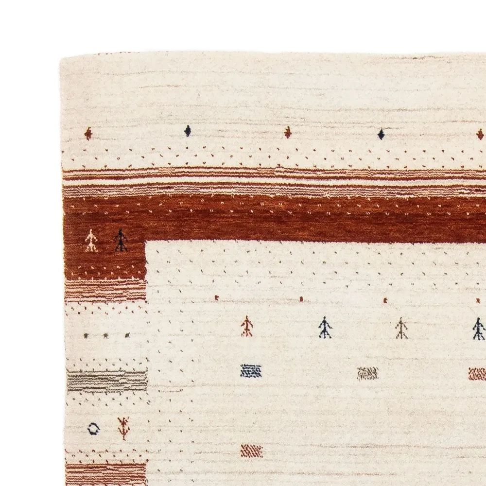 Gabbeh teppe - Loribaft persisk teppe - 201 x 146 cm - beige