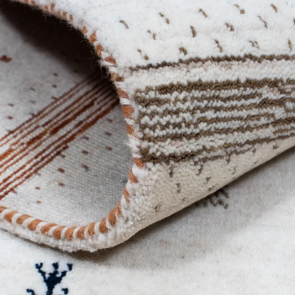 Gabbeh teppe - Loribaft persisk teppe - 201 x 146 cm - beige