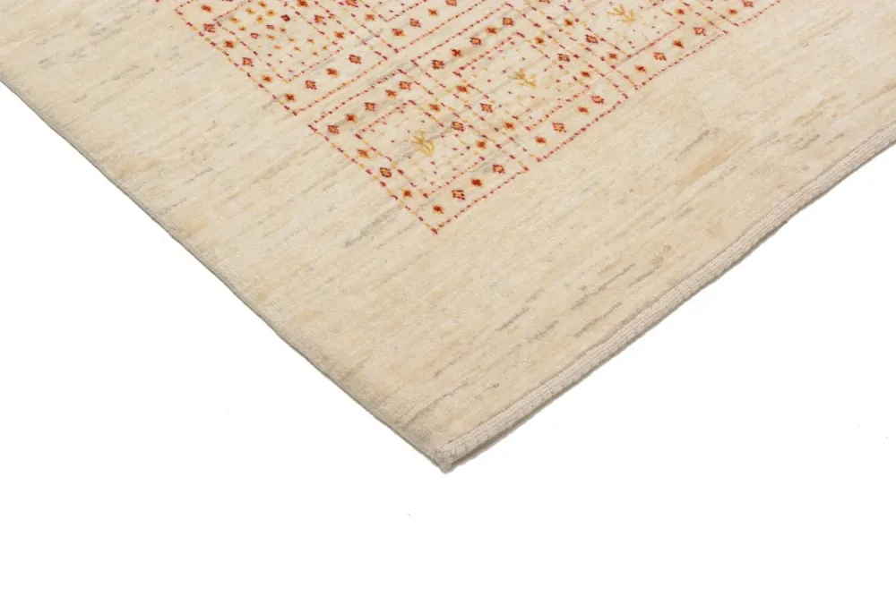 Gabbeh teppe - Loribaft persisk teppe - 202 x 157 cm - beige