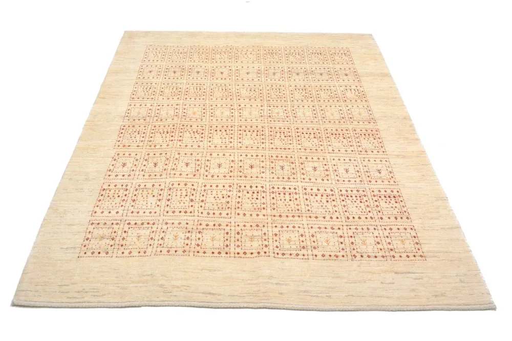 Gabbeh teppe - Loribaft persisk teppe - 202 x 157 cm - beige