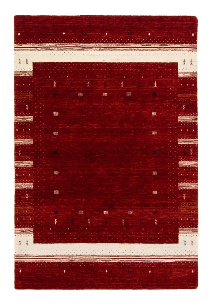 Gabbeh teppe - Loribaft persisk teppe - 204 x 140 cm - rød
