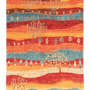 Gabbeh teppe - Loribaft persisk teppe - 206 x 157 cm - flerfarget