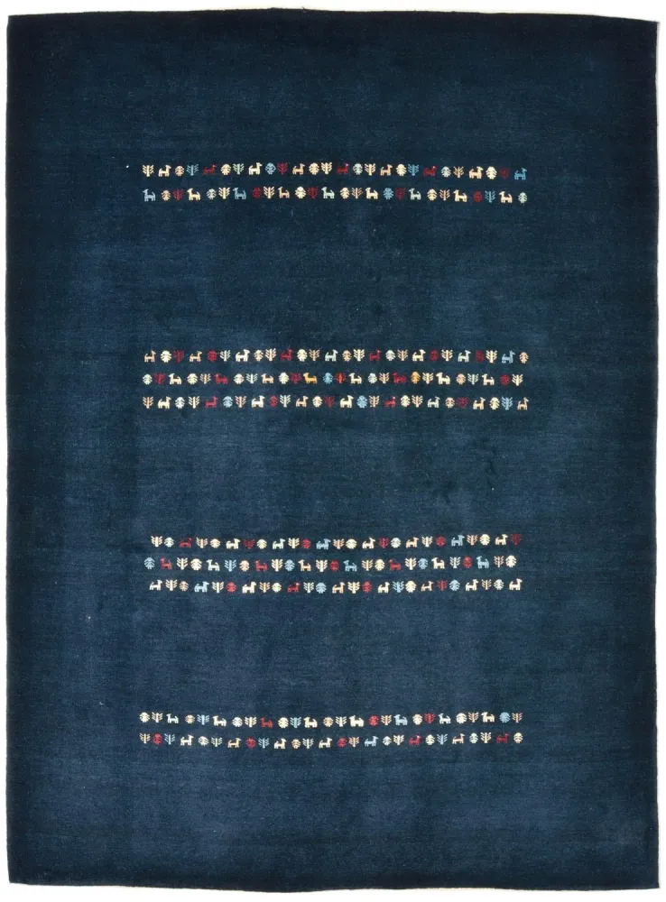 Gabbeh teppe - Loribaft persisk teppe - 209 x 154 cm - blå