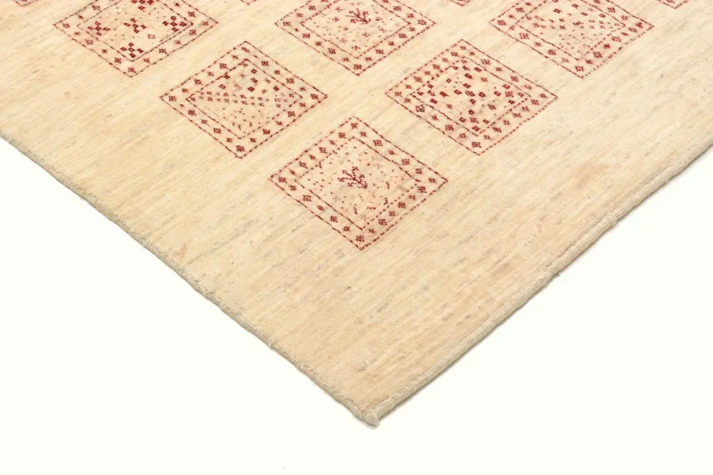 Gabbeh teppe - Loribaft persisk teppe - 211 x 141 cm - beige