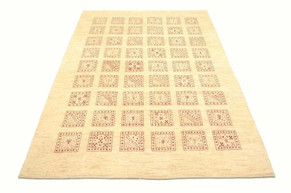 Gabbeh teppe - Loribaft persisk teppe - 211 x 141 cm - beige