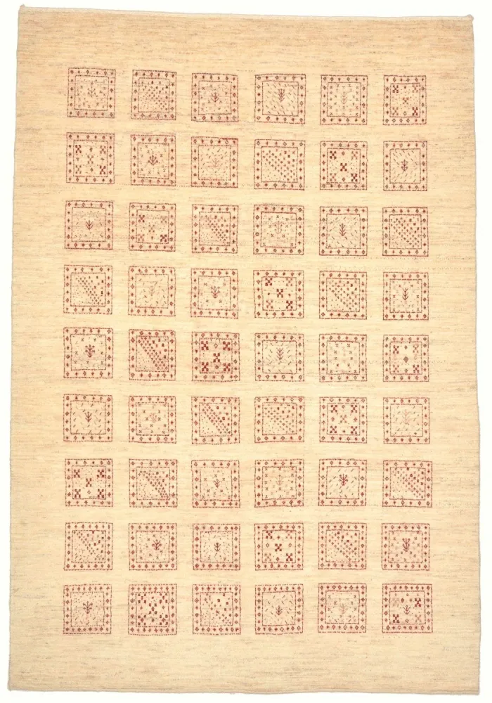 Gabbeh teppe - Loribaft persisk teppe - 211 x 141 cm - beige
