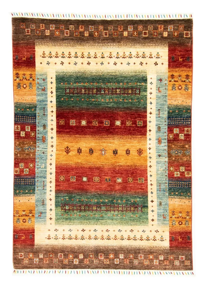 Gabbeh teppe - Loribaft persisk teppe - 214 x 152 cm - flerfarget