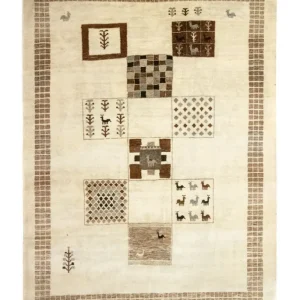 Gabbeh teppe - Loribaft persisk teppe - 219 x 157 cm - beige