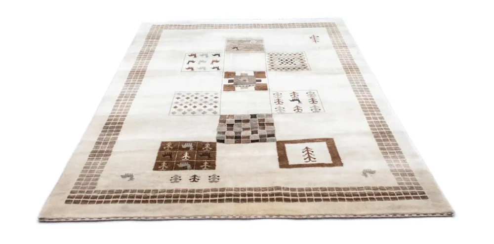 Gabbeh teppe - Loribaft persisk teppe - 219 x 157 cm - beige