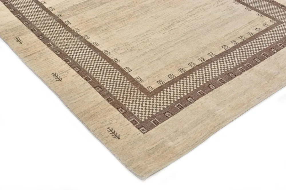 Gabbeh teppe - Loribaft persisk teppe - 242 x 176 cm - beige