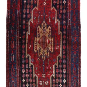 Gabbeh teppe - Loribaft persisk teppe - 243 x 133 cm - rød
