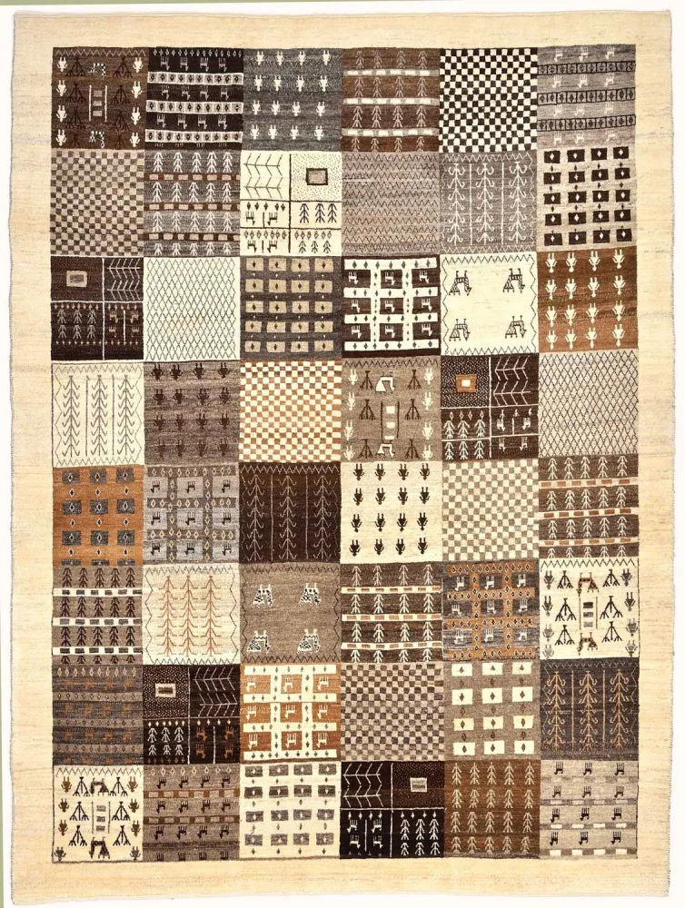 Gabbeh teppe - Loribaft persisk teppe - 247 x 187 cm - brun