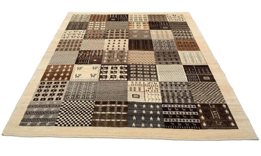Gabbeh teppe - Loribaft persisk teppe - 247 x 187 cm - brun