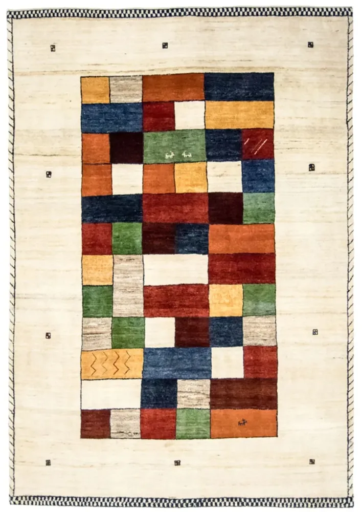Gabbeh teppe - Loribaft persisk teppe - 249 x 175 cm - farget