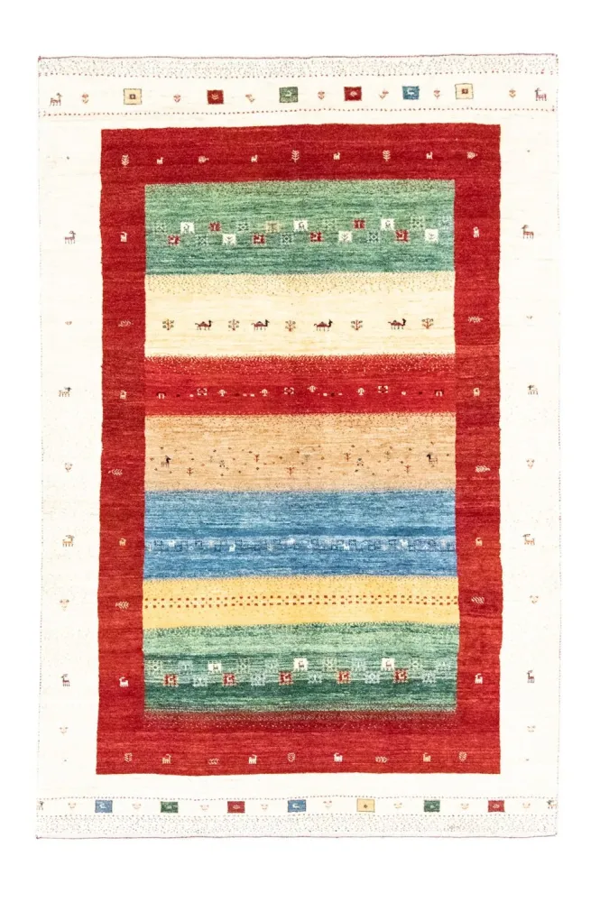 Gabbeh teppe - Loribaft persisk teppe - 252 x 170 cm - flerfarget