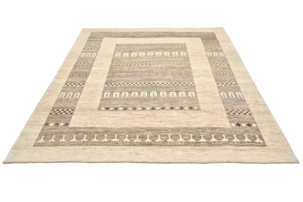 Gabbeh teppe - Loribaft persisk teppe - 253 x 203 cm - sand