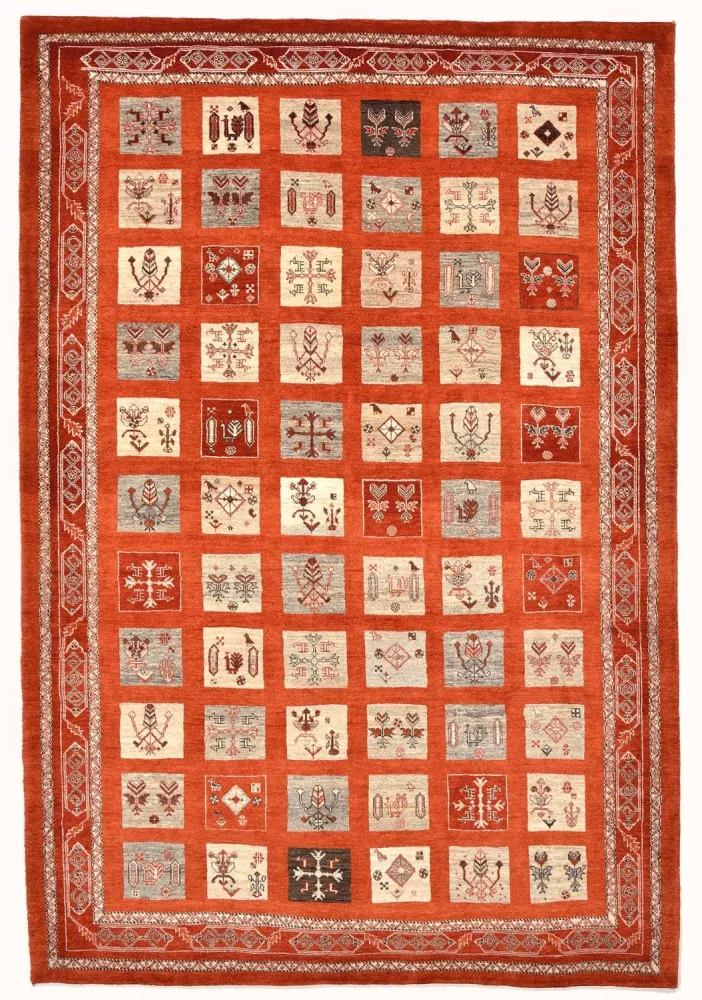 Gabbeh teppe - Loribaft persisk teppe - 258 x 173 cm - rød