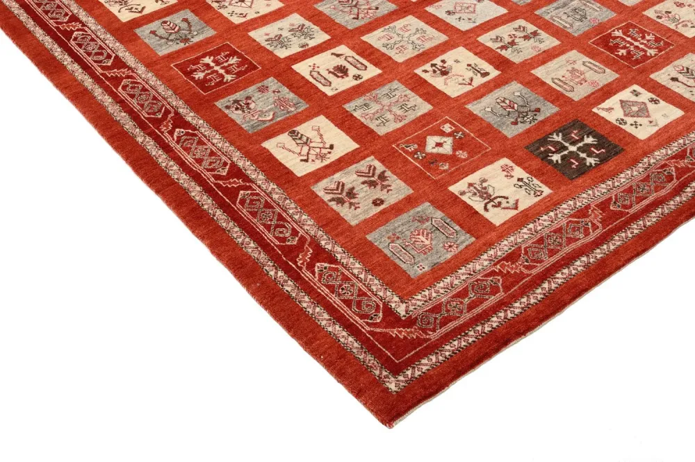 Gabbeh teppe - Loribaft persisk teppe - 258 x 173 cm - rød