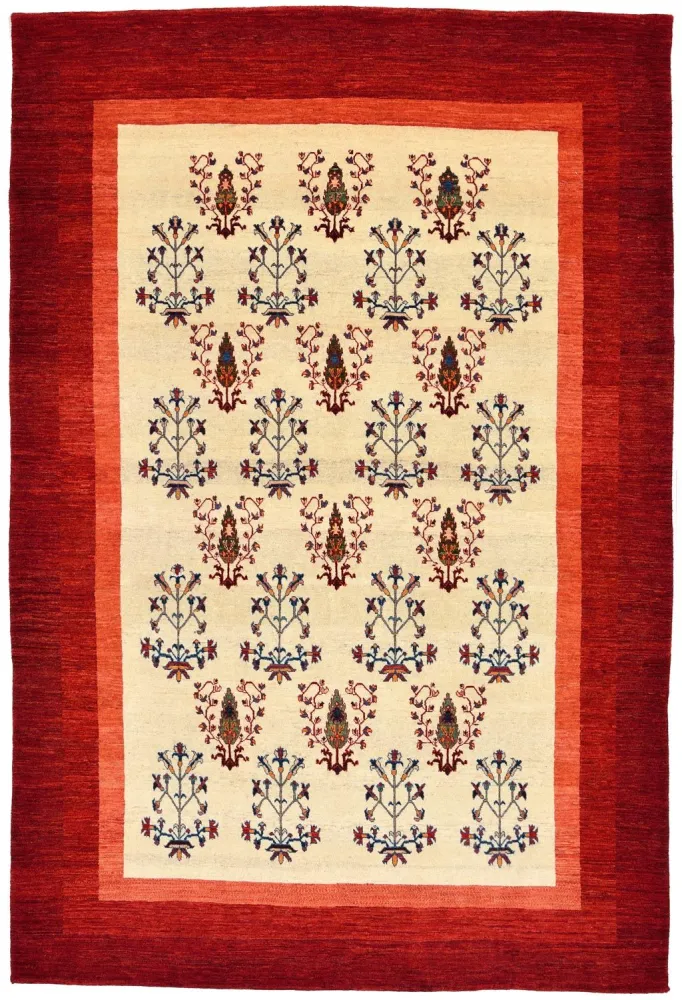 Gabbeh teppe - Loribaft persisk teppe - 298 x 200 cm - rød