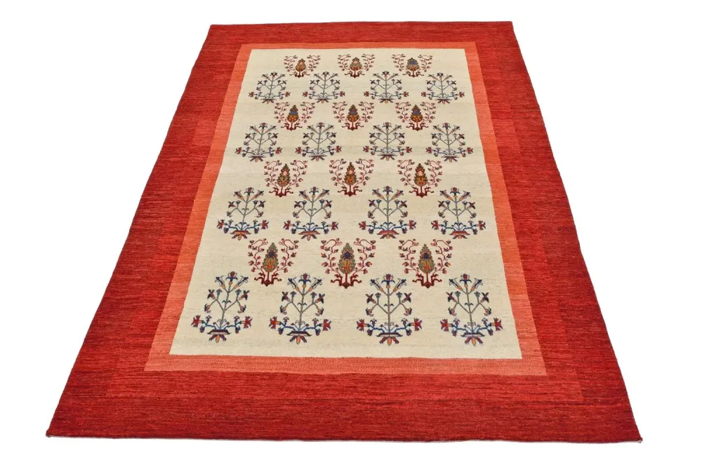 Gabbeh teppe - Loribaft persisk teppe - 298 x 200 cm - rød