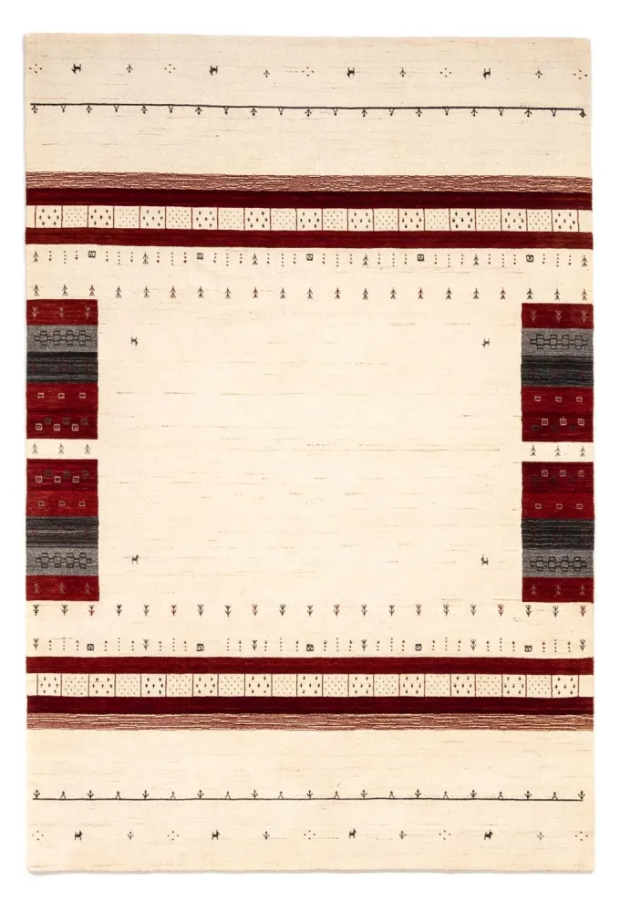 Gabbeh teppe - Loribaft persisk teppe - 298 x 201 cm - beige